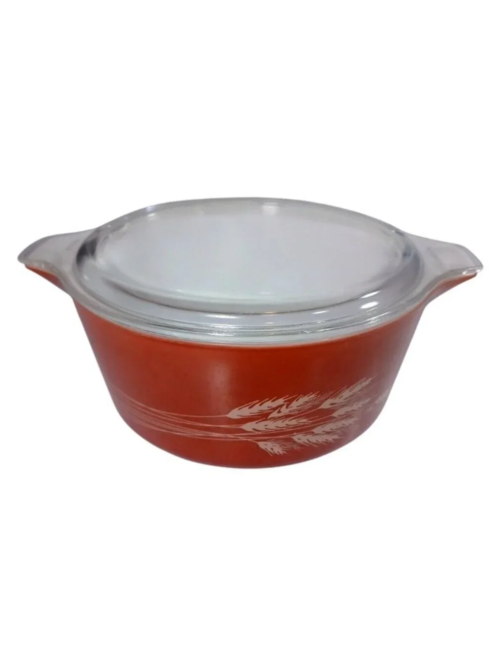 Vintage Pyrex Autumn Harvest Large Wheat Casserole Dish with Lid 475B 2.5L x